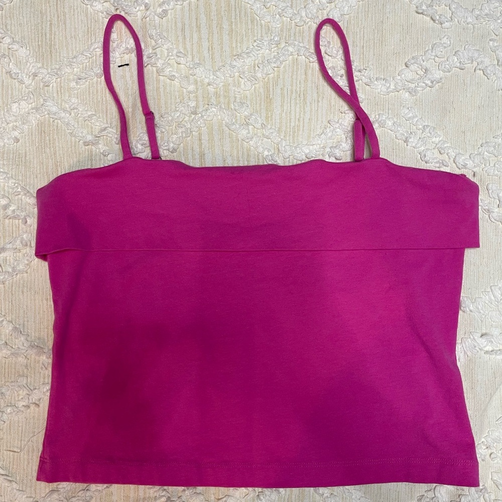 Pilcro Magenta Spaghetti Strap Top